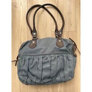 MZ Wallace New York Quilted Nylon Handbag With Leather Straps